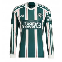 Camiseta Manchester United Bruno Fernandes #8 Visitante Equipación 2023-24 manga larga